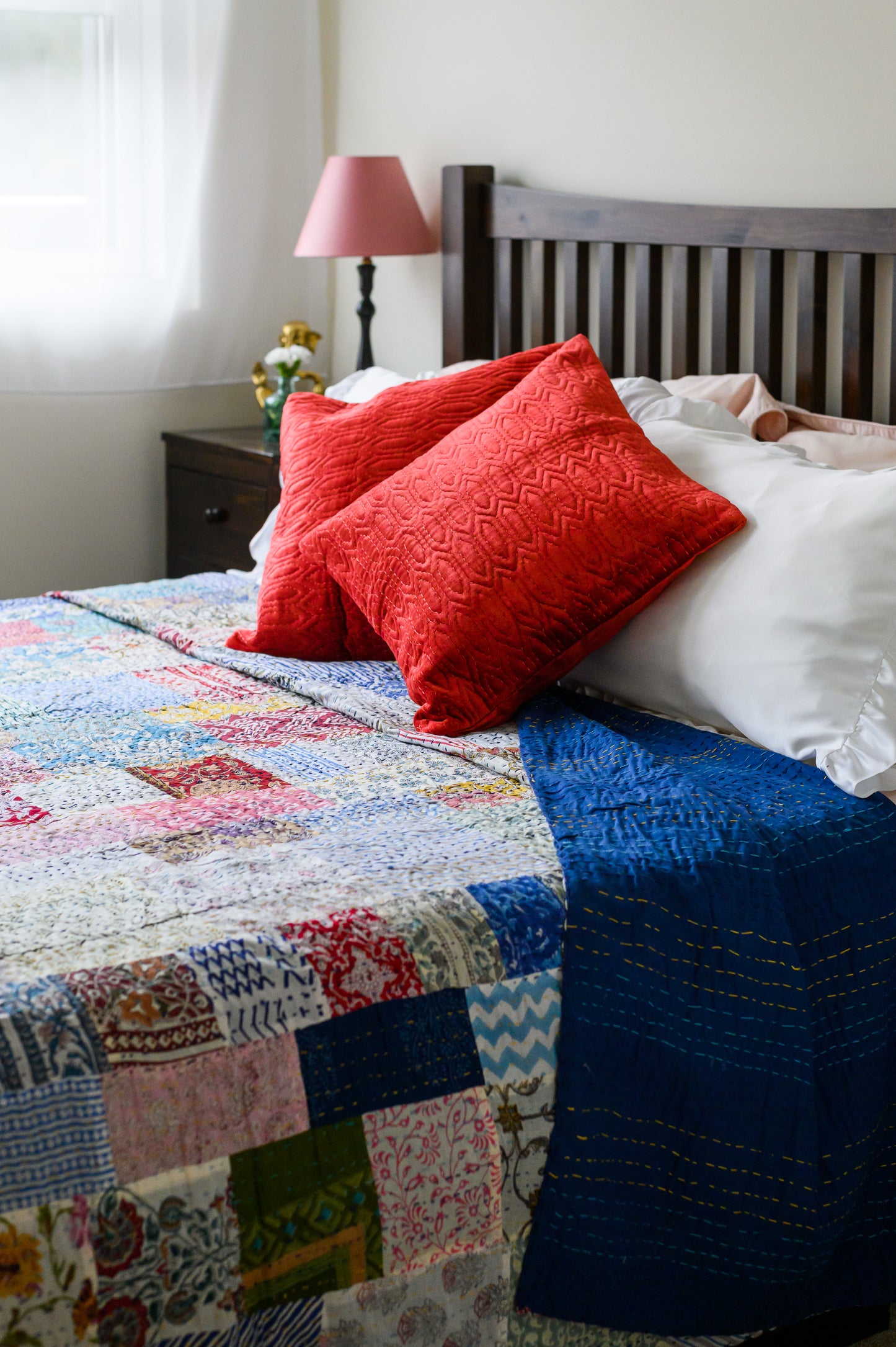 Indian patchwork bedspread