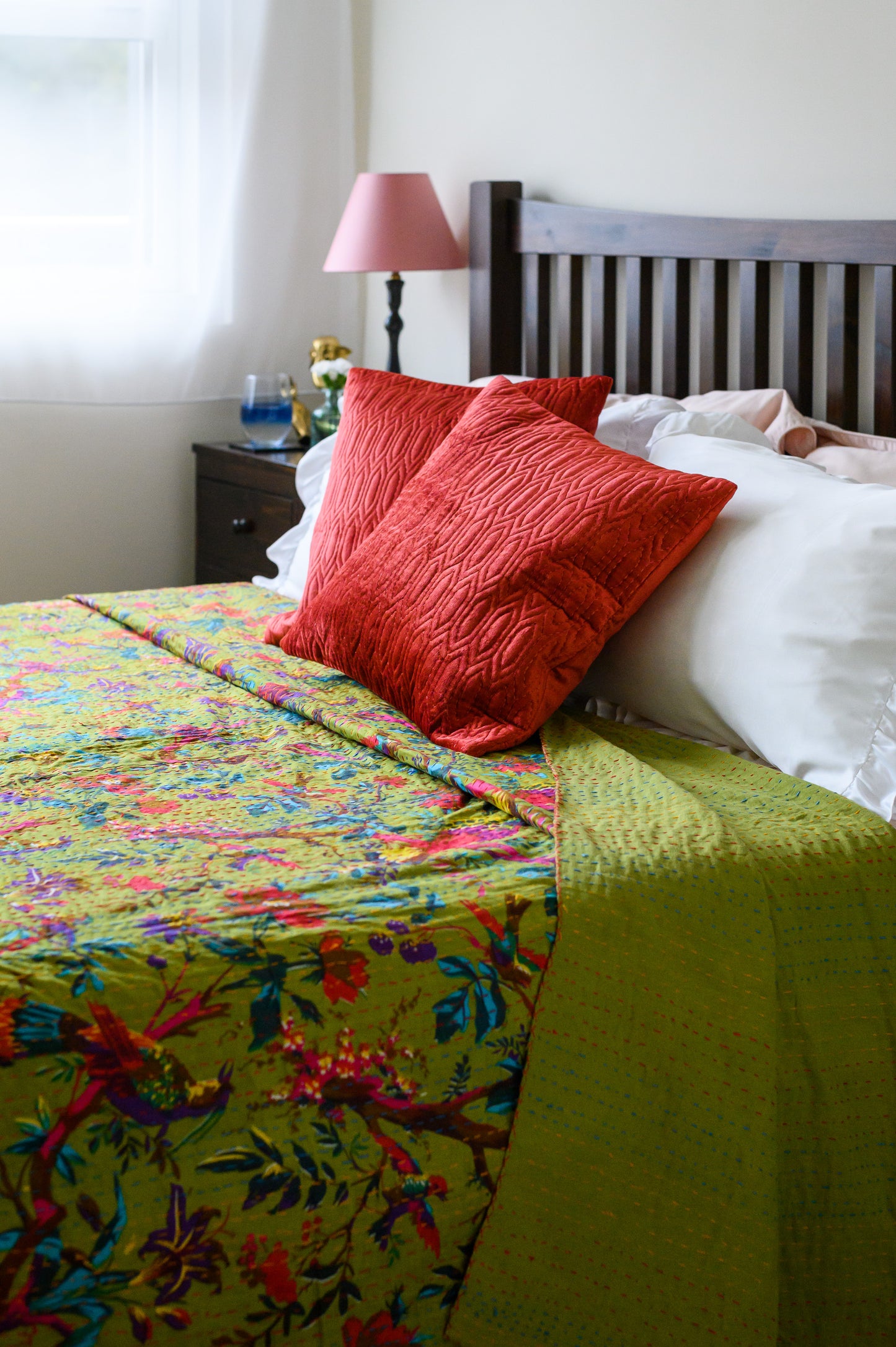 embroidered bedspread