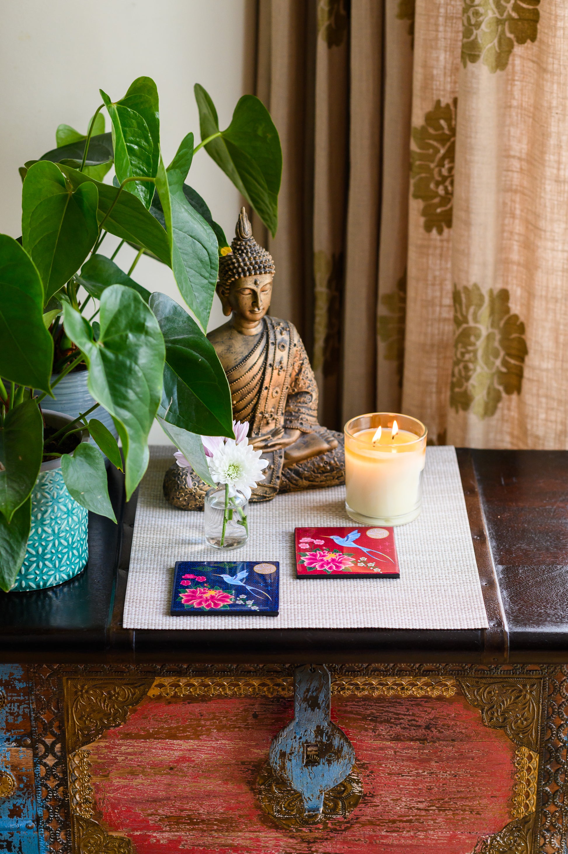 VIBRANT HUMMINGBIRD COASTERS