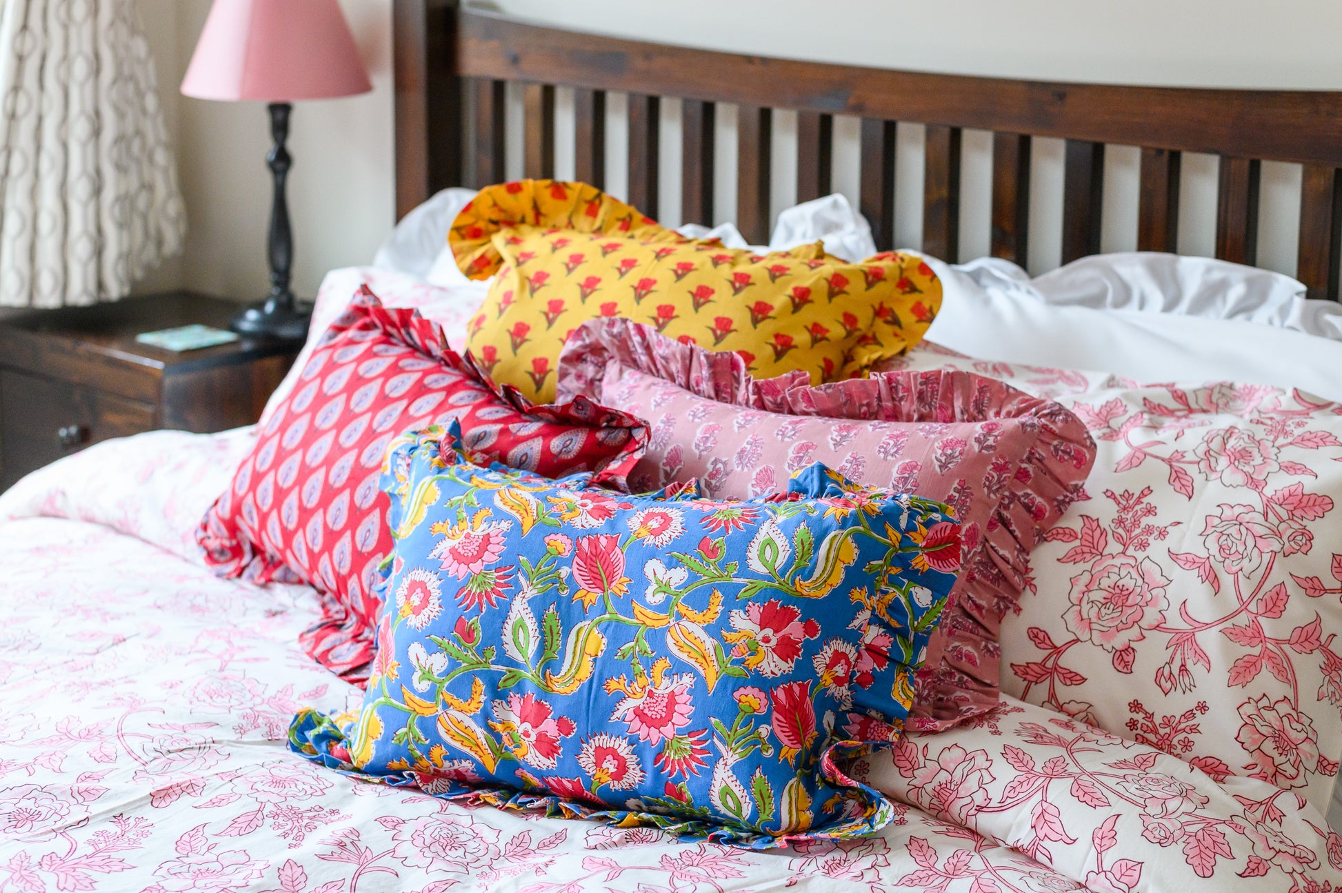 frilled cushions