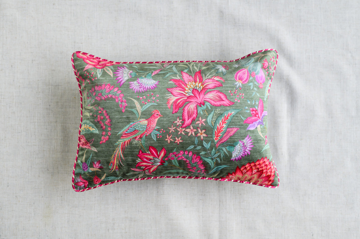 Wildflower Meadow Velvet Cushion Cover - Rectangle