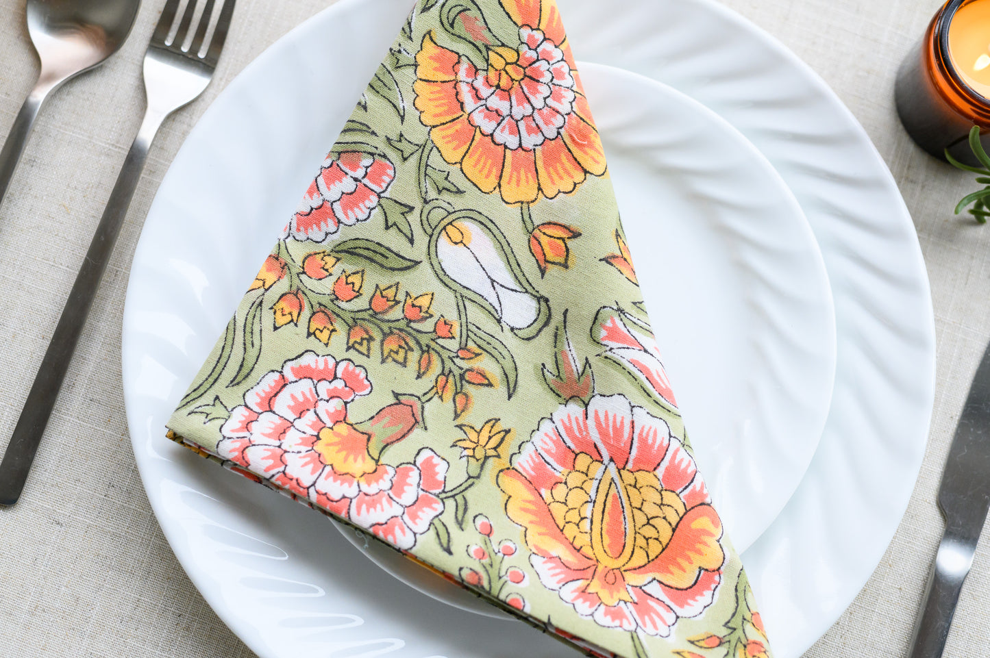 NARANGI BLOCK PRINT NAPKINS