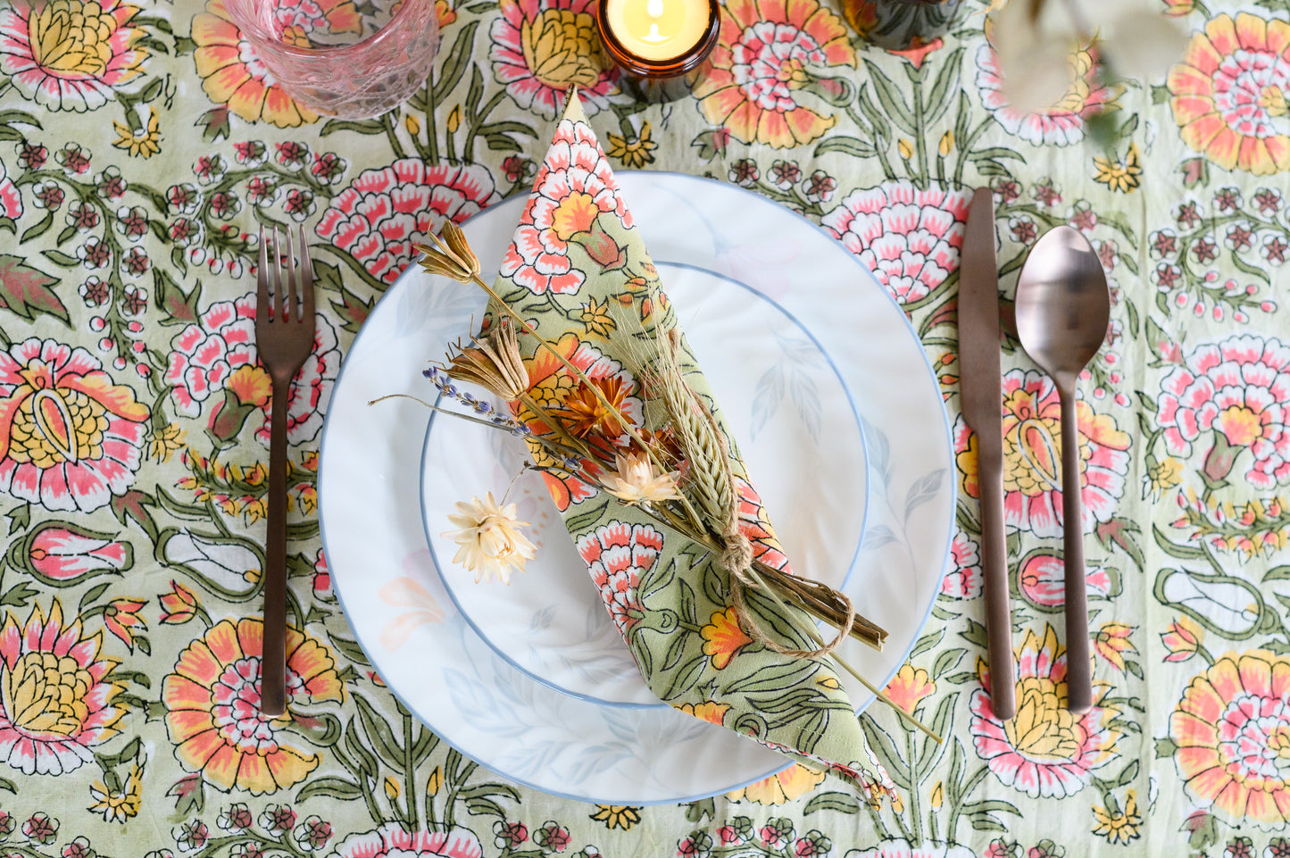 NARANGI BLOCK PRINT NAPKINS