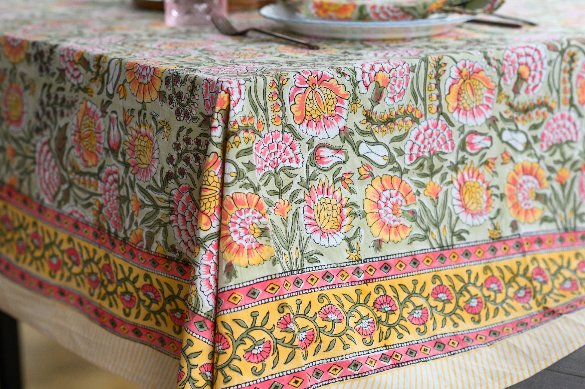 indian block print tablecloth