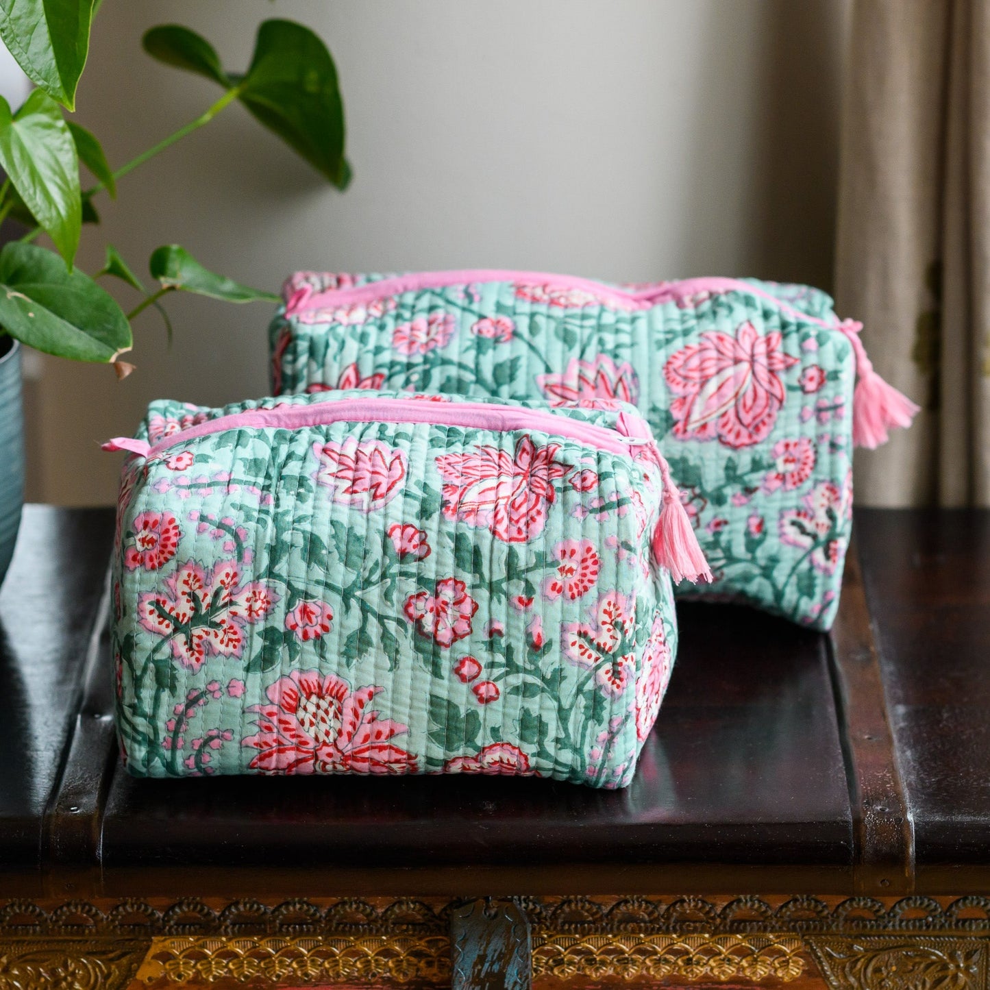 spring floral wash bag